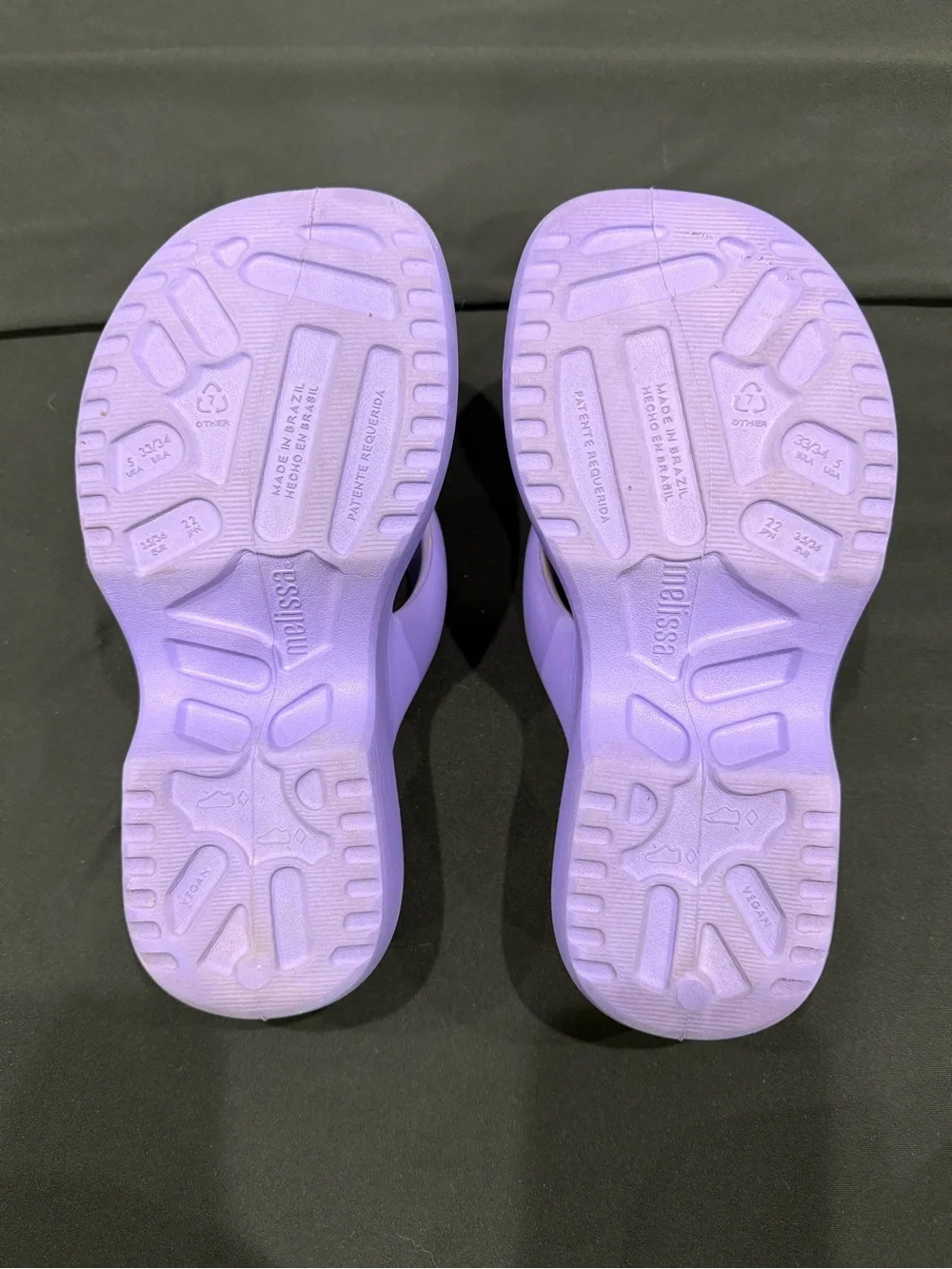 Melissa Lavender Platform Flip Flops | US 5 | Worn Once